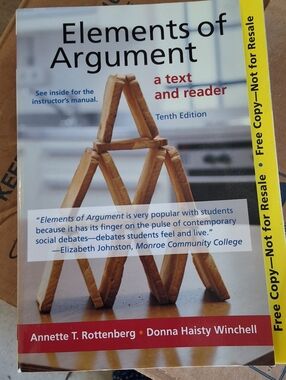 Elements Of Argument- College Book